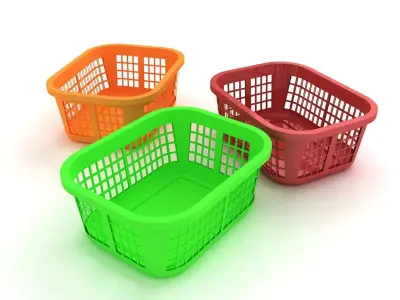 plastic basket 3D model