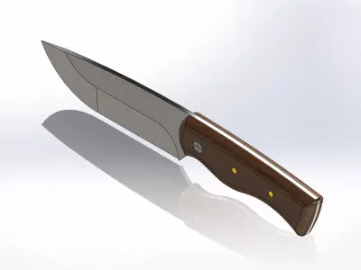 Bushcraft Knife 3D model