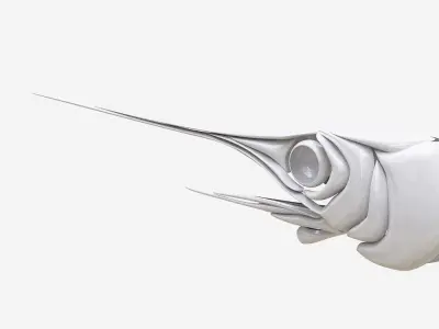 Fish Bone Head Low-poly 3D model