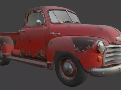 Vintage Rusty Pickup Truck 3D Model 3D model order