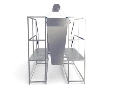 Plastic Modular Inspection Elevator Low-poly 3D model