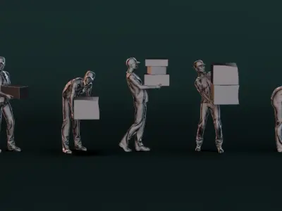 Delivery Man 3D model