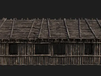 Old Wooden House 4K Textures GameReady 145 Low-poly 3D model