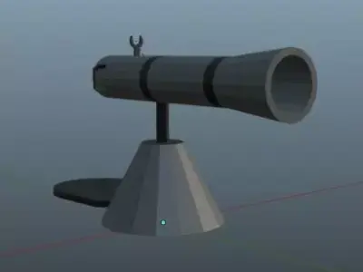 Rotatable Turret Free low-poly 3D model