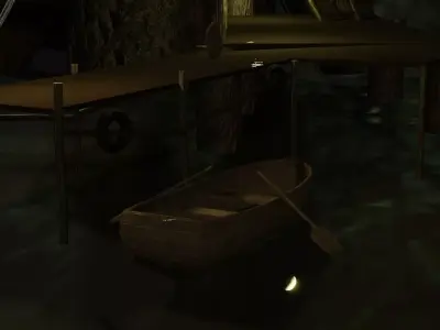 low poly boat Free low-poly 3D model