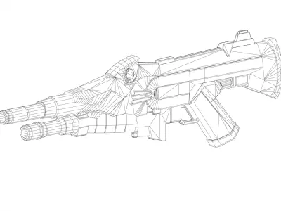 Tiger SMG Game Ready 3D Model Low-poly 3D model
