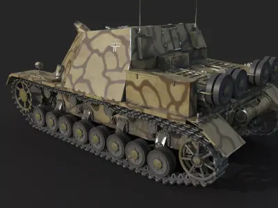 Sturmpanzer IV Brummbar Low-poly 3D model