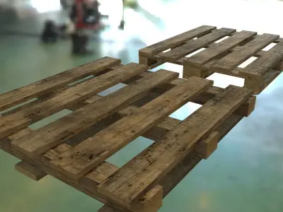 Pallet Pack PBR Low-poly 3D model