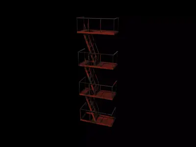 escape staircase 3D model