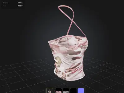 Military Pink Top PBR 4k  Low-poly 3D model