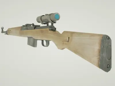 DE G43 sniper Low-poly 3D model