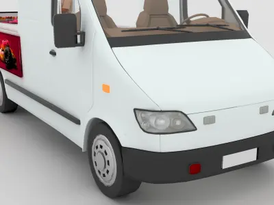 Donut Truck 4K 3D model