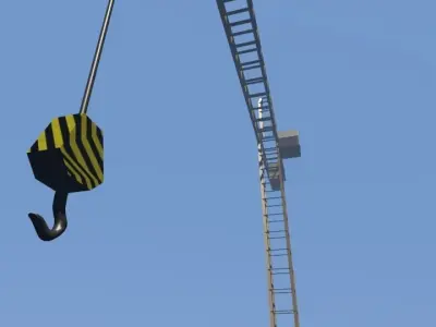 Rigged Crane Low-poly 3D model