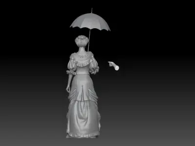 VICTORIAN ERA GIRL 3 3D print model