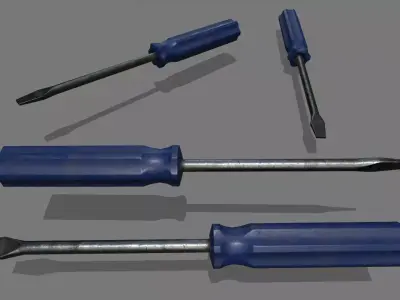 screwdriver Low-poly 3D model 38