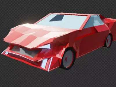 Low Poly Car polygonal Free low-poly 3D model