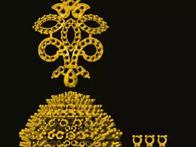 jumka gold tibetan jhumka 3D print model