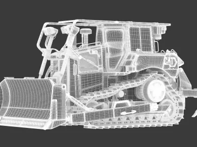 CAT Medium Dozers D6 Tier 4  Stage V 3D model