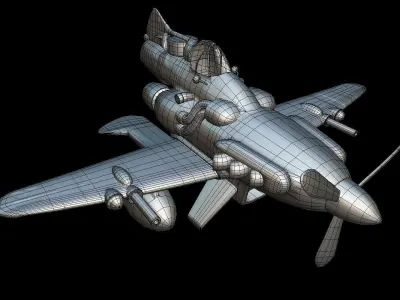PlaneVR Low-poly 3D model
