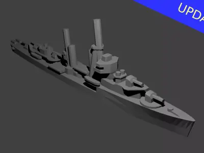US Mahan Class Destroyer Warship 3D print model
