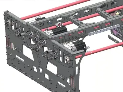 Robot Palletizer Motorised Gripper 3D CAD Model  3D model
