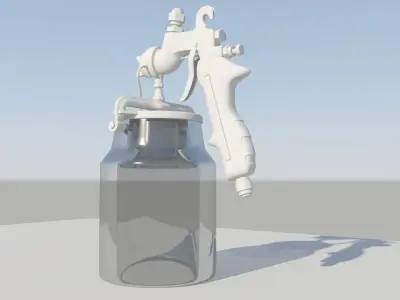 Pistol paint 3D model