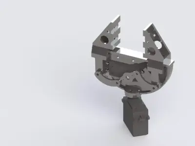 gripper negro con servomotores Free 3D model