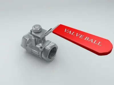 Valve ball handle Low-poly 3D model