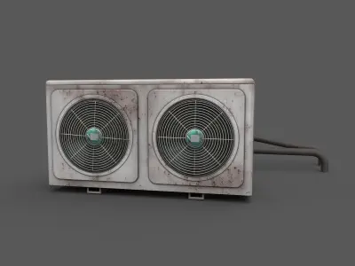 Roof Ac Unit Low Poly Low-poly 3D model