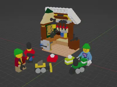 Wikibricks3D - 40106 Toy Workshop 3D print model