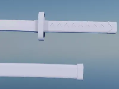 One Piece Katana Wado Ichimonji Low-poly 3D model