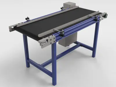 Conveyor System Low-poly 3D model