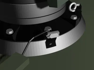 SAAB Sea-Giraffe 1X millitary radar Low-poly 3D model
