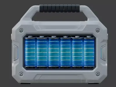 Futuristic Sci-Fi Portable Energy Generator 3D  Low-poly 3D model