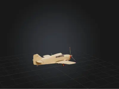 Model airplane Low-poly 3D model