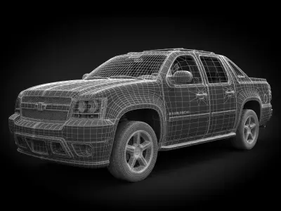 Chevrolet Avalanche Crew Cab Pickup Truck 3D Model  3D print model