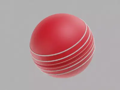 Cricket ball Low-poly 3D model buy