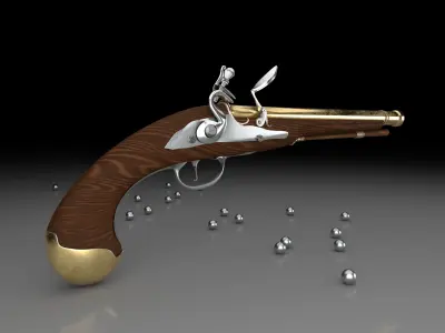 pirate gun 3D model