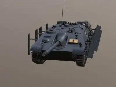 Schnell Jagdpanzer Aureole - Grau with Armor 3D model