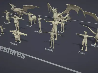 Ultimate Base Mesh Collection Low-poly 3D model