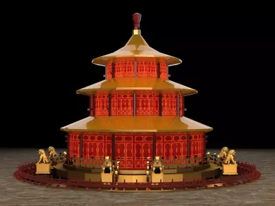 Chinese temple  3D model