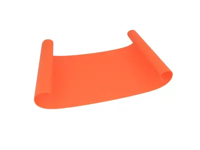 Scroll Paper v1 003 Low-poly 3D model