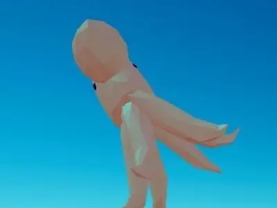 Octopus low-poly Free low-poly 3D model