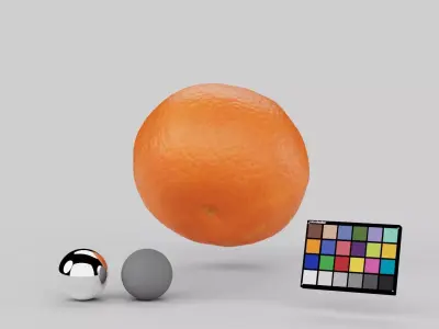 Mandarin Fruit 3D model