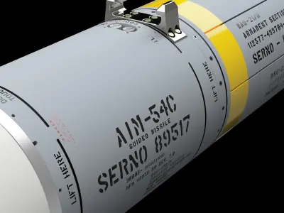 AIM-54C Phoenix Missile - Extreme Detail - 3D Print Ready 3D print model