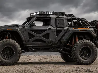 Futuristic Monster Truck STL ready 3D Printed  Vehicle 3D print model