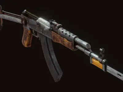 AKS Rifle Free low-poly 3D model