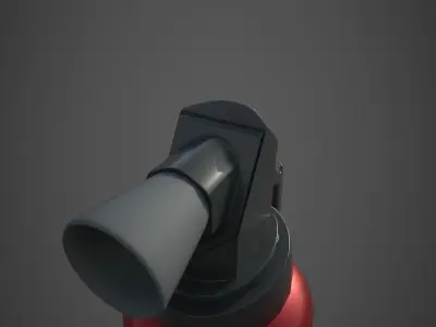 Fire Extinguisher sci-fi Low-poly 3D model
