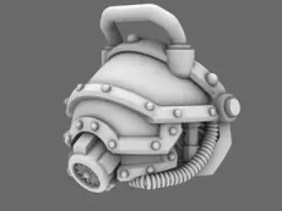 Space Knights V1 Exterminator Shoulder Pads Type B 3D print model