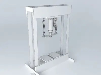 Hand press with hydraulic jack bottle 4 tons Free 3D model